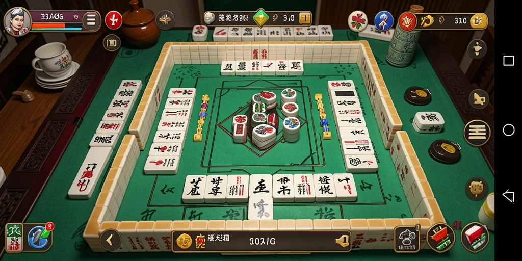 Tampilan gameplay 33AG dengan aksi Mahjong seru.