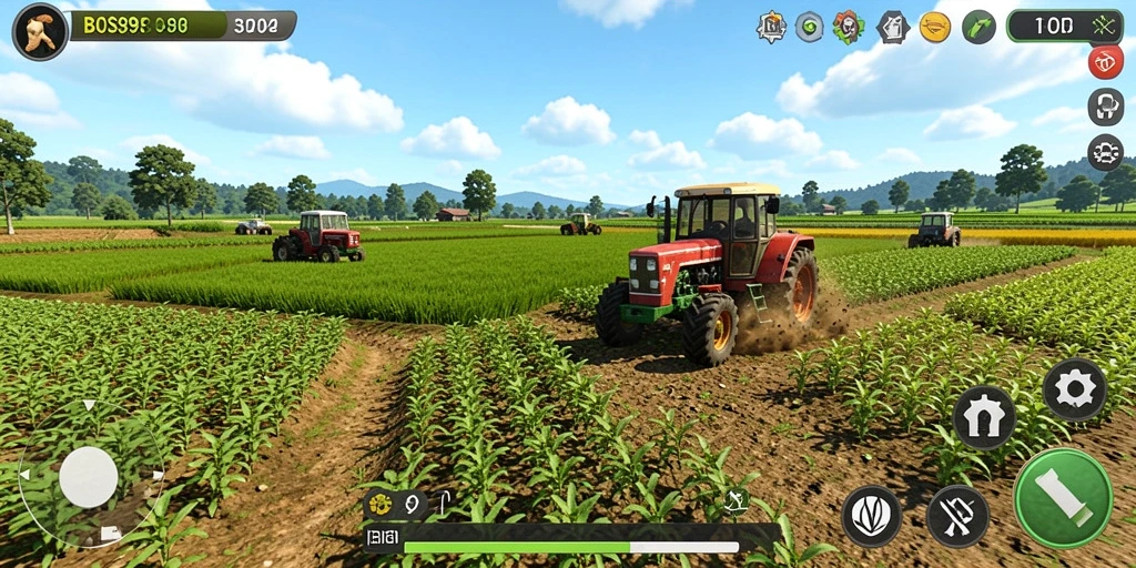 Tampilan gameplay BOS898 dengan suasana pertanian yang alami.
