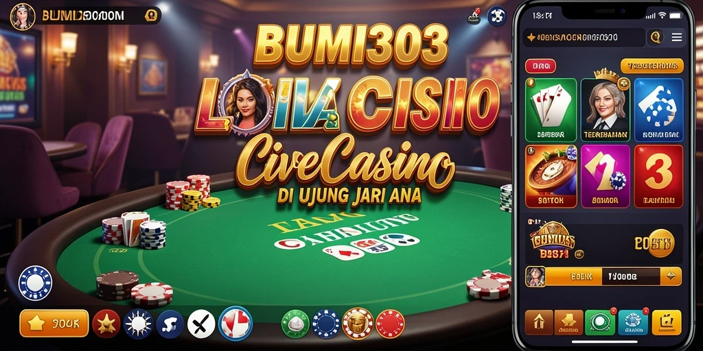 Tampilan gameplay Live Casino BUMI303 yang menarik dan interaktif.