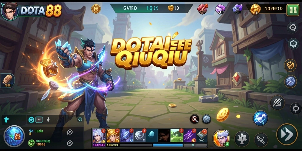 Screenshot menampilkan gameplay seru DOTA88 di QiuQiu.