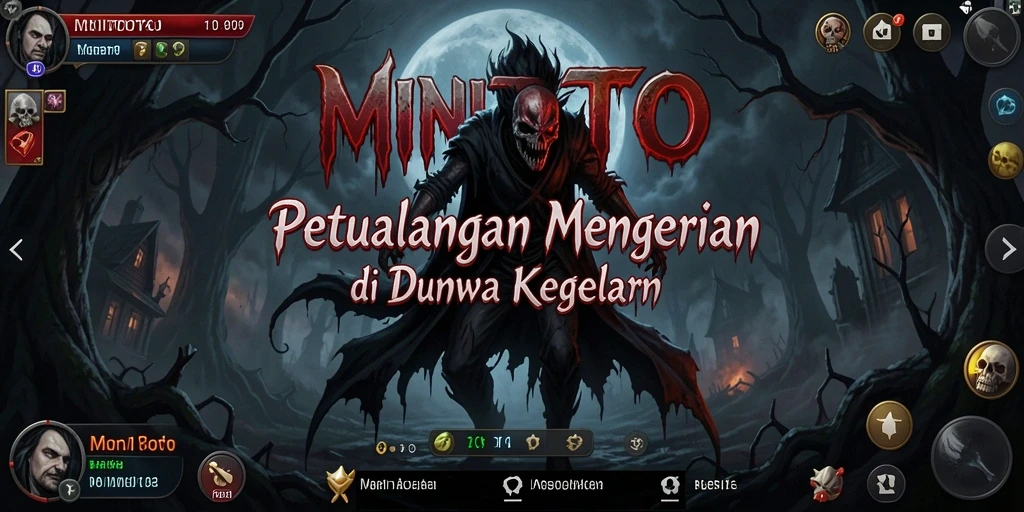 Tampilan screenshot utama MINITOTO menampilkan suasana mencekam dan gameplay yang menghantui.