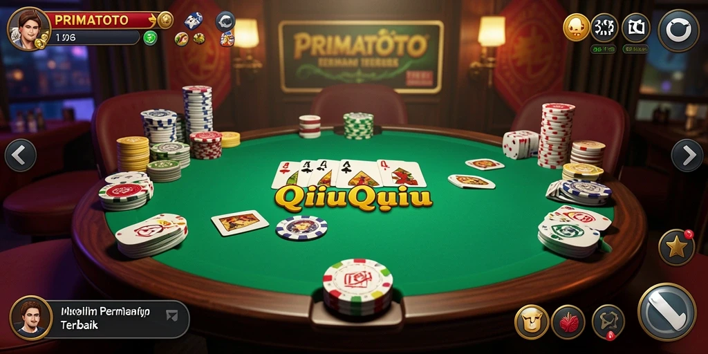 Tampilan gameplay QiuQiu yang menarik dan interaktif di PRIMATOTO.