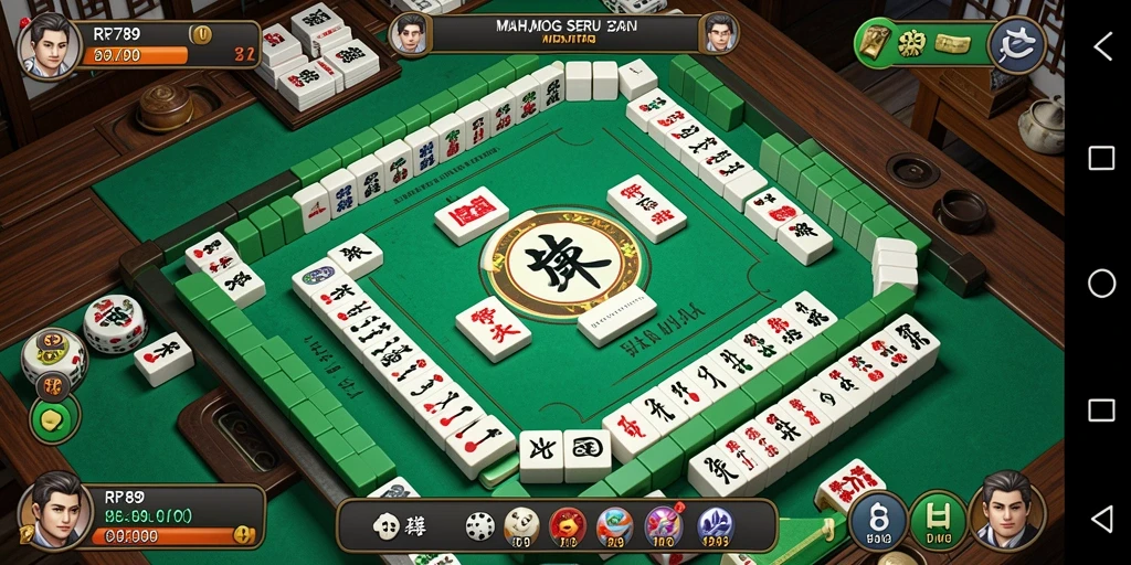 Tampilan gameplay <strong>RR789</strong> dengan elemen Mahjong klasik yang menarik.